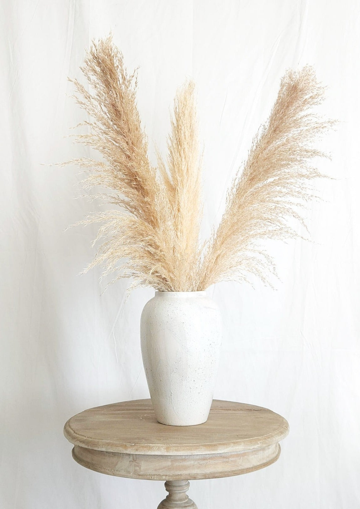 Dried Large Natural Boho Pampas Grass with Extension Rods - Set of 3 | Dusk & Bloom