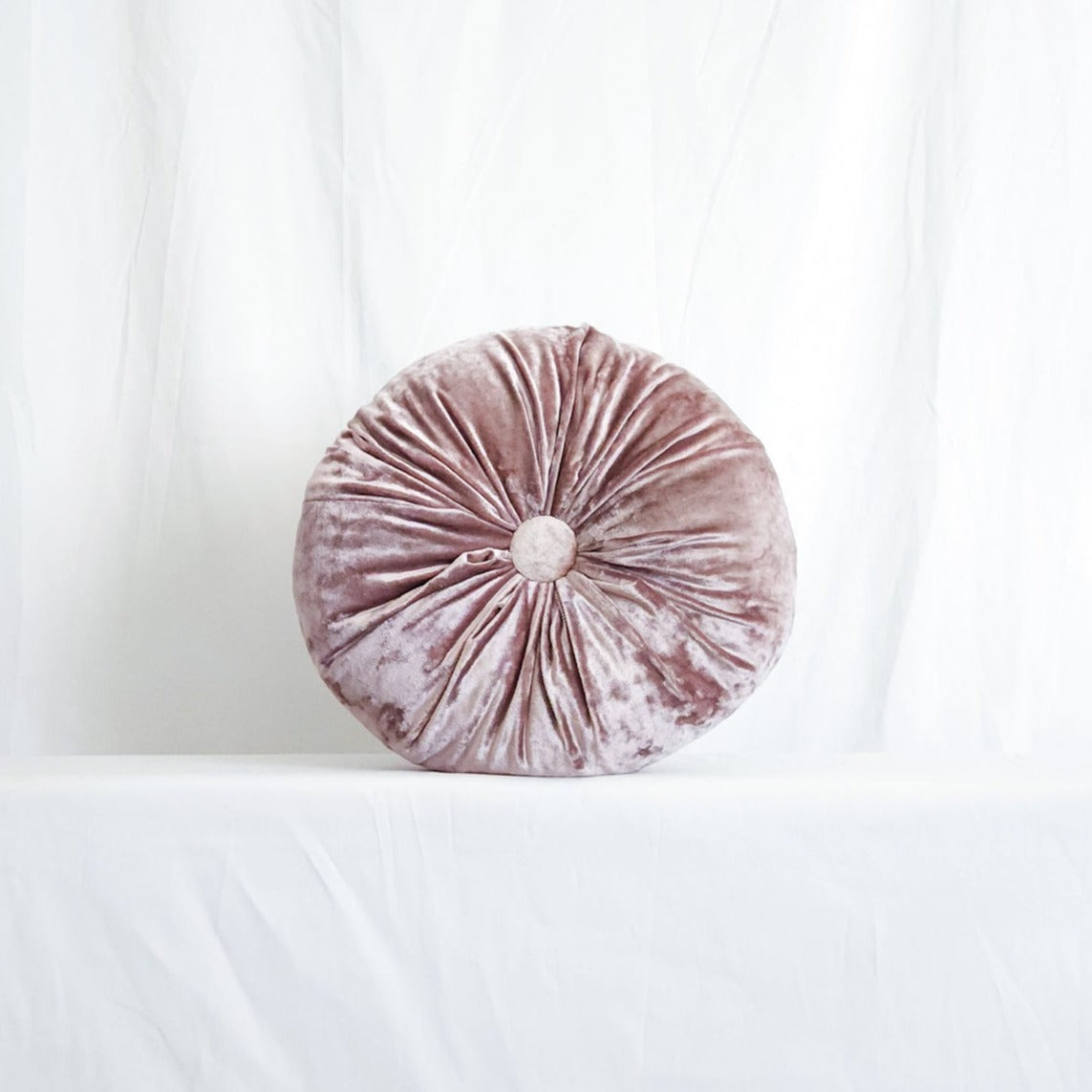 Primrose Tufted Pillow Velvet Purple Pillow Round Lilac Throw Pillow | Dusk & Bloom