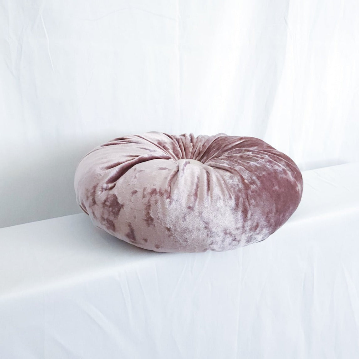 Primrose Tufted Pillow Velvet Purple Pillow Round Lilac Throw Pillow | Dusk & Bloom