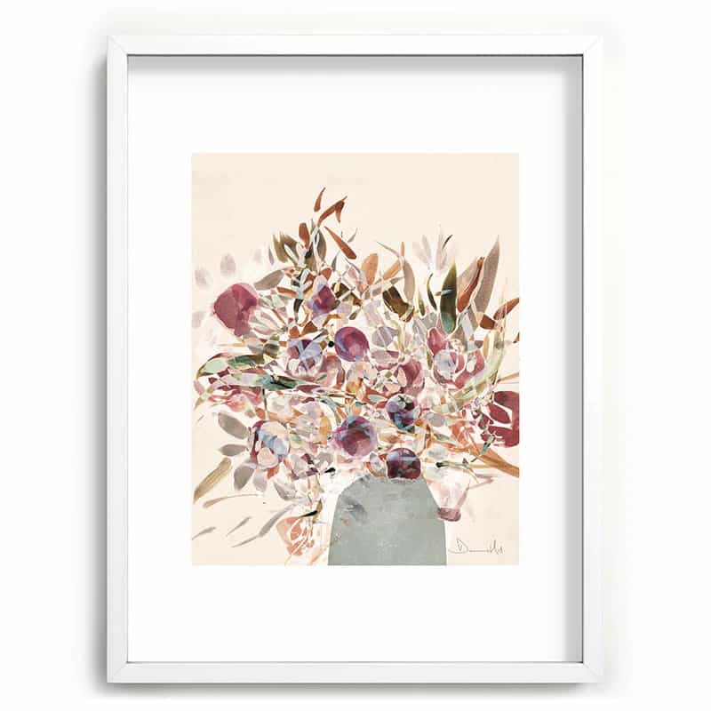 Purple Abstract Floral Recessed Framed Art - 'Blooms 1' by Dan Hobday Art | Dusk & Bloom