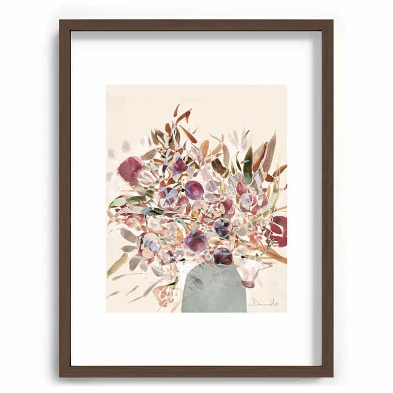 Purple Abstract Floral Recessed Framed Art - 'Blooms 1' by Dan Hobday Art | Dusk & Bloom