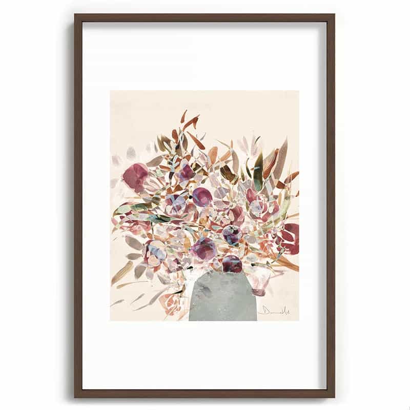 Purple Abstract Floral Recessed Framed Art - 'Blooms 1' by Dan Hobday Art | Dusk & Bloom