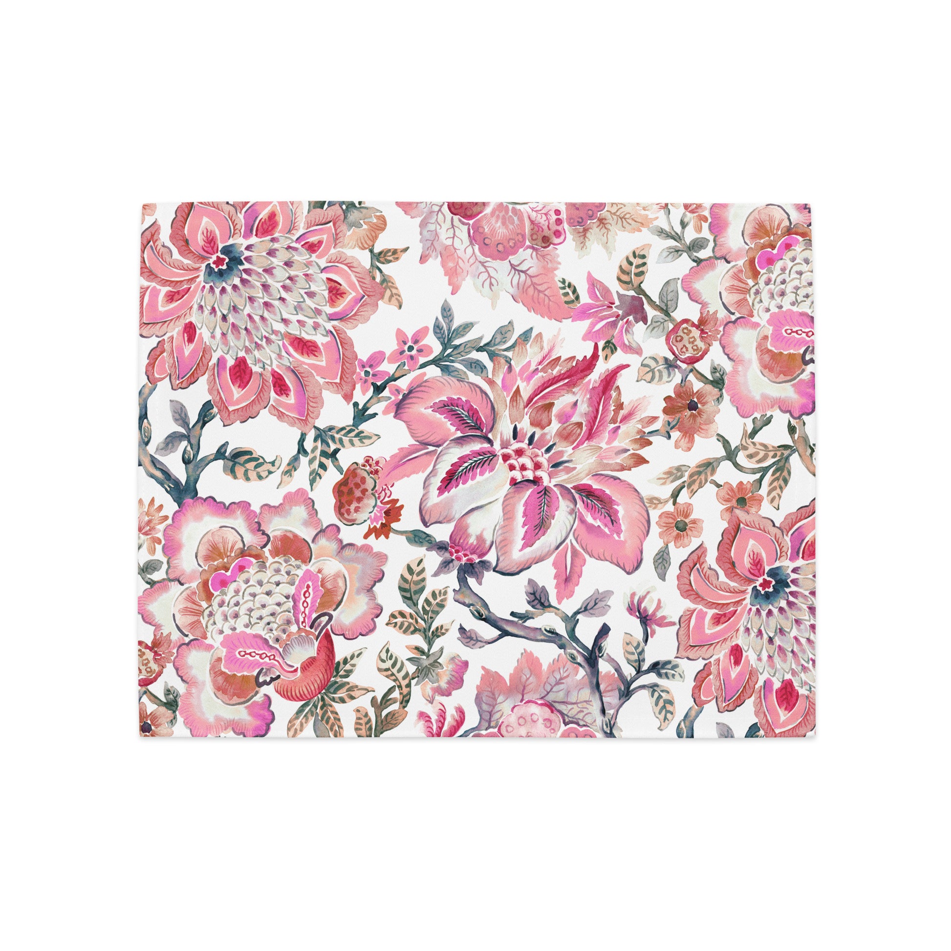 Indira Pink Placemats (Set of 4), Boho Floral Placemats | Dusk & Bloom