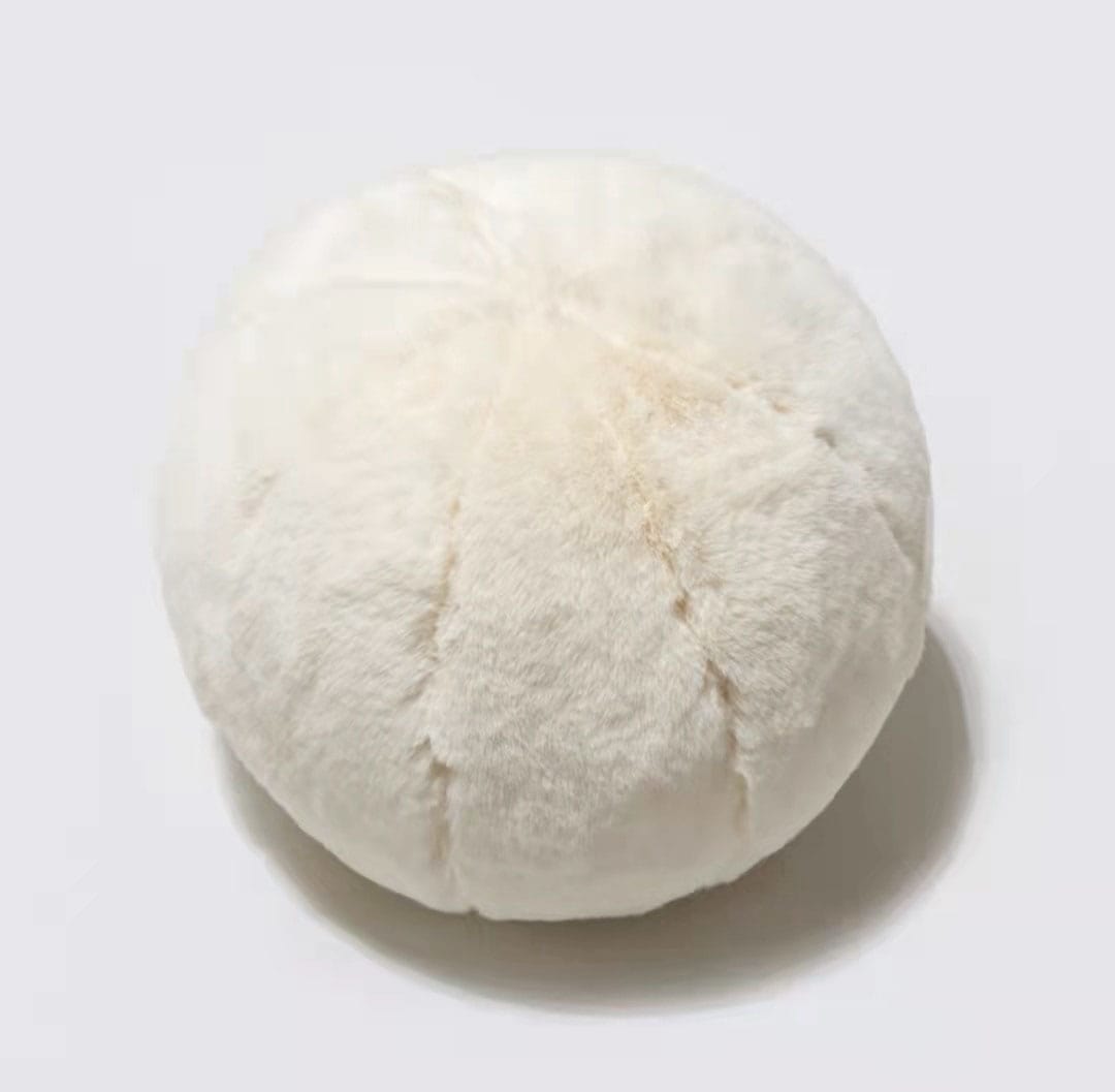 Fawn White Faux Fur Pillow Ball (11") | Dusk & Bloom