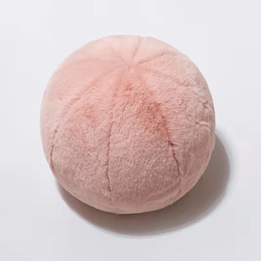 Fawn Pink Faux Fur Pillow Ball (11") | Dusk & Bloom