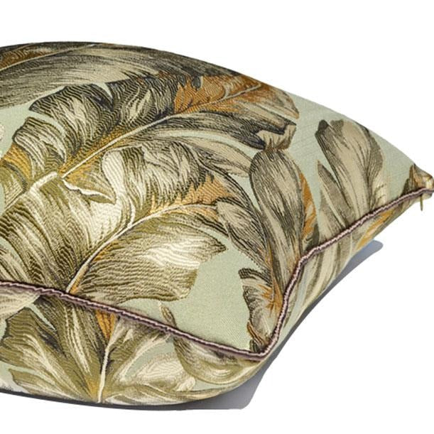 Cabana Sage Green Tropical Pillow Cover with Palm Leaf Pattern | Dusk & Bloom