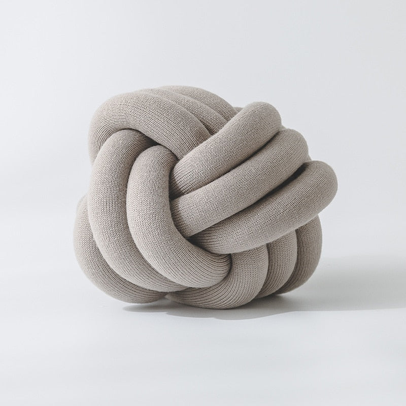 Cici Gray Knot Pillow (12", Handmade) | Dusk & Bloom