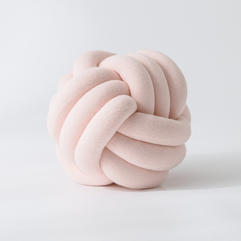 Cici Pale Pink Knot Pillow (12", Handmade) | Dusk & Bloom