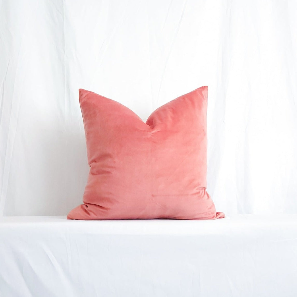 Victoria II Pink Velvet 20" Pillow Cover | Dusk & Bloom