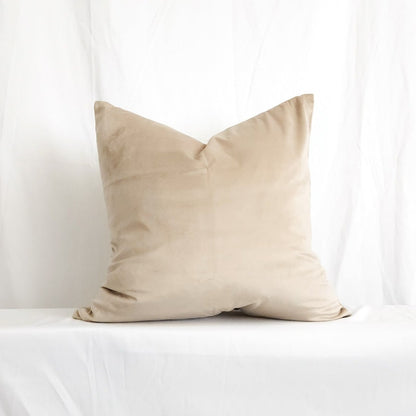Victoria II Tan Velvet 20" Pillow Cover | Dusk & Bloom