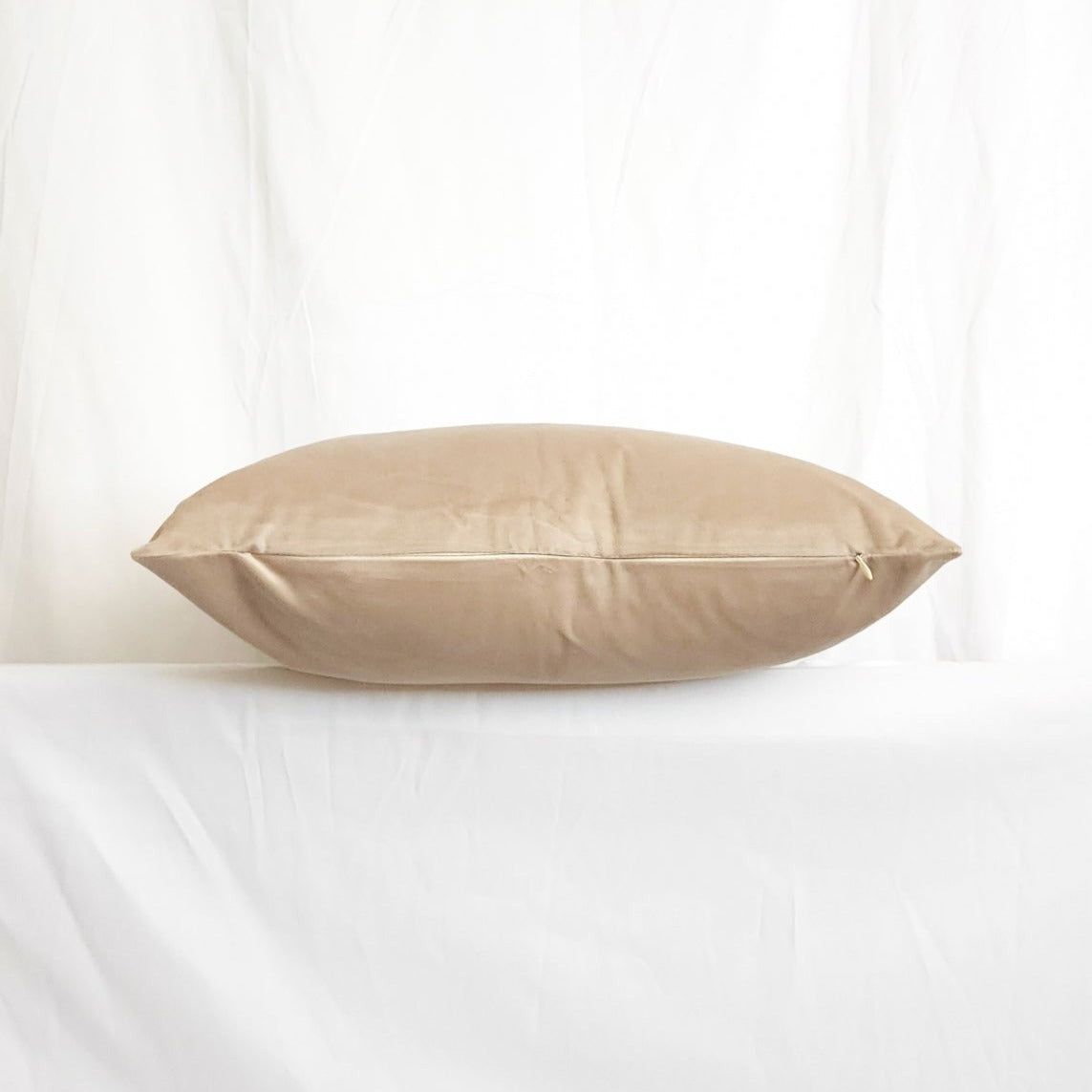 Victoria II Tan Velvet 20" Pillow Cover | Dusk & Bloom