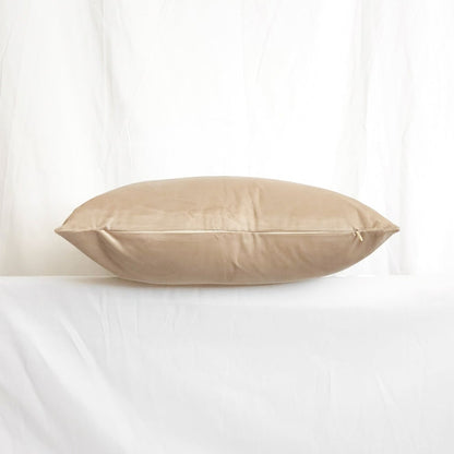 Victoria II Tan Velvet 20" Pillow Cover | Dusk & Bloom