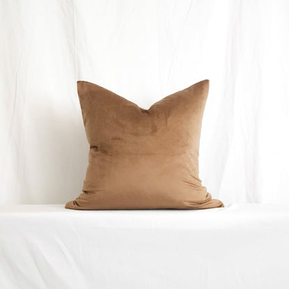 Victoria II Brown Velvet 20" Pillow Cover | Dusk & Bloom