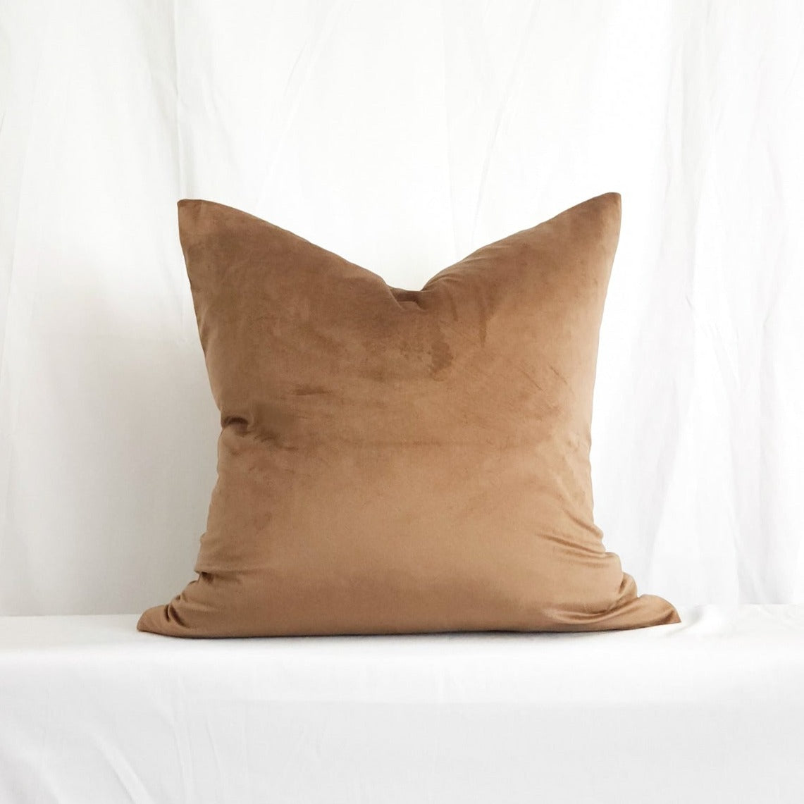 Victoria II Brown Velvet 20" Pillow Cover | Dusk & Bloom