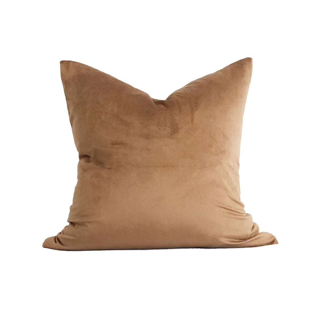 Victoria II Brown Velvet 20" Pillow Cover | Dusk & Bloom