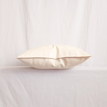 Daryl White Faux Leather 20" Pillow Cover | Dusk & Bloom