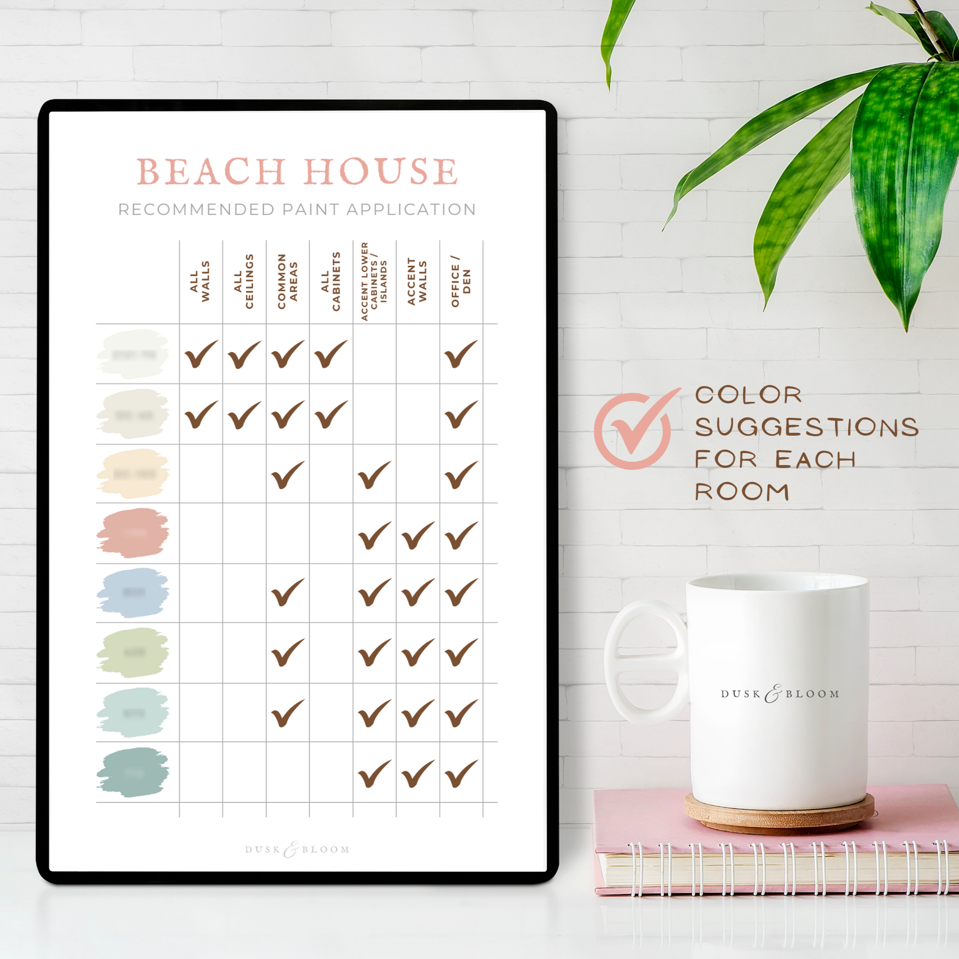Beach House Paint Colors Color Palette for Whole House Interior