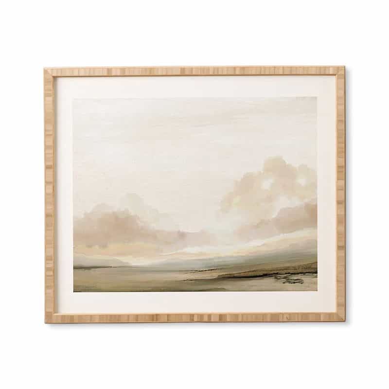 Neutral Landscape Framed Artwork | 'The South' by Dan Hobday Art | Dusk & Bloom