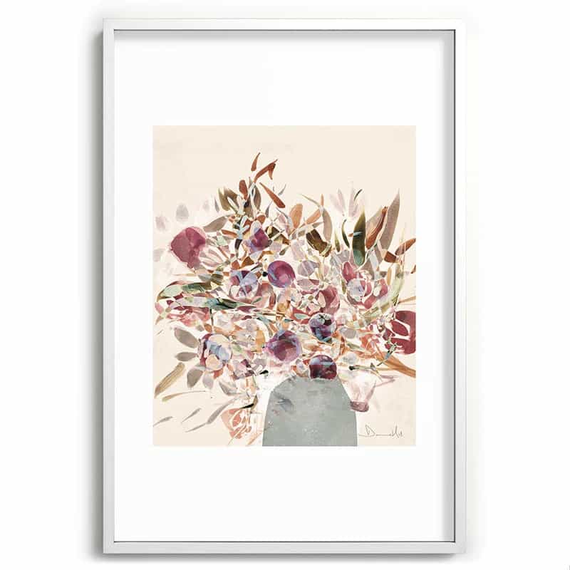 Purple Abstract Floral Recessed Framed Art - 'Blooms 1' by Dan Hobday Art | Dusk & Bloom