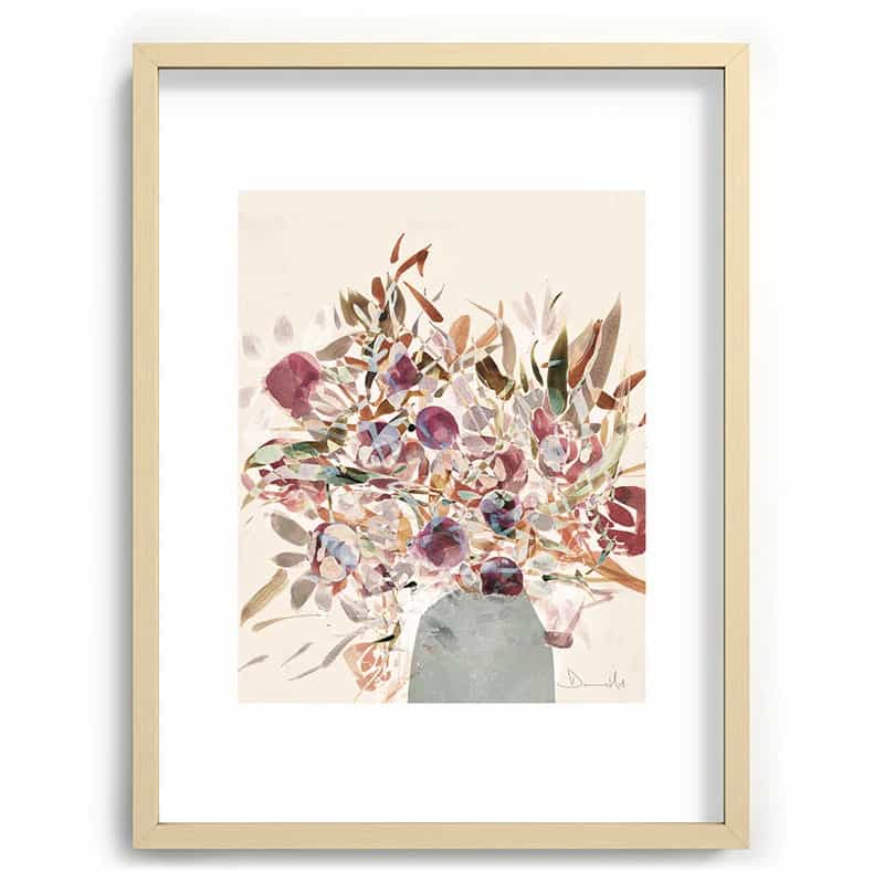 Purple Abstract Floral Recessed Framed Art - 'Blooms 1' by Dan Hobday Art | Dusk & Bloom