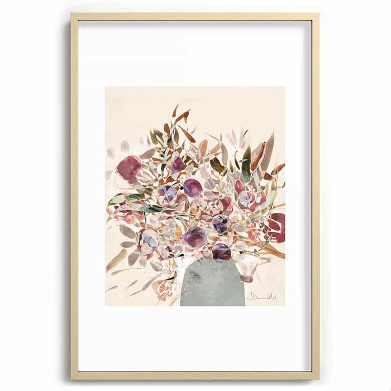 Purple Abstract Floral Recessed Framed Art - 'Blooms 1' by Dan Hobday Art | Dusk & Bloom