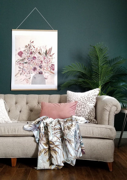 Purple Abstract Floral Art Print on Hanger - 'Blooms 1' by Dan Hobday Art | Dusk & Bloom
