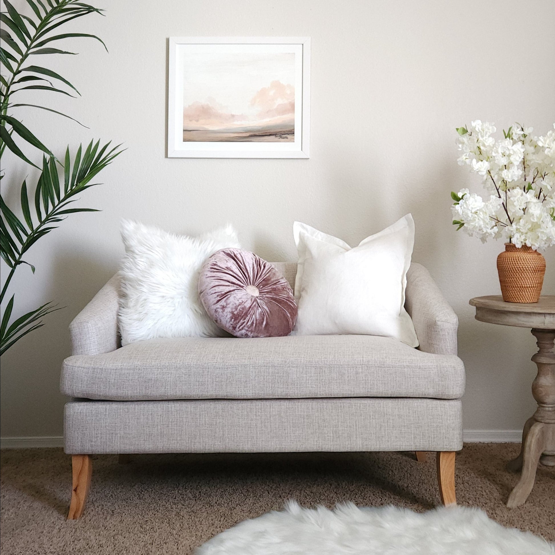 Wynter Lilac & White Glam Pillow Cover Combo | Dusk & Bloom