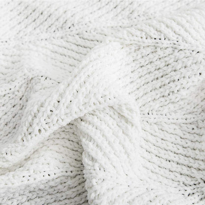 Gigi White Chenille Pom-Pom Throw Blanket | Dusk & Bloom
