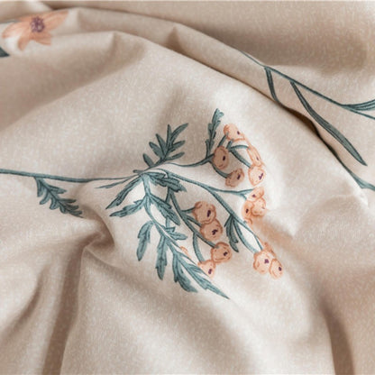 Paige Ivory Cottagecore Floral Duvet Cover Set with Lavender Sheet | Dusk & Bloom