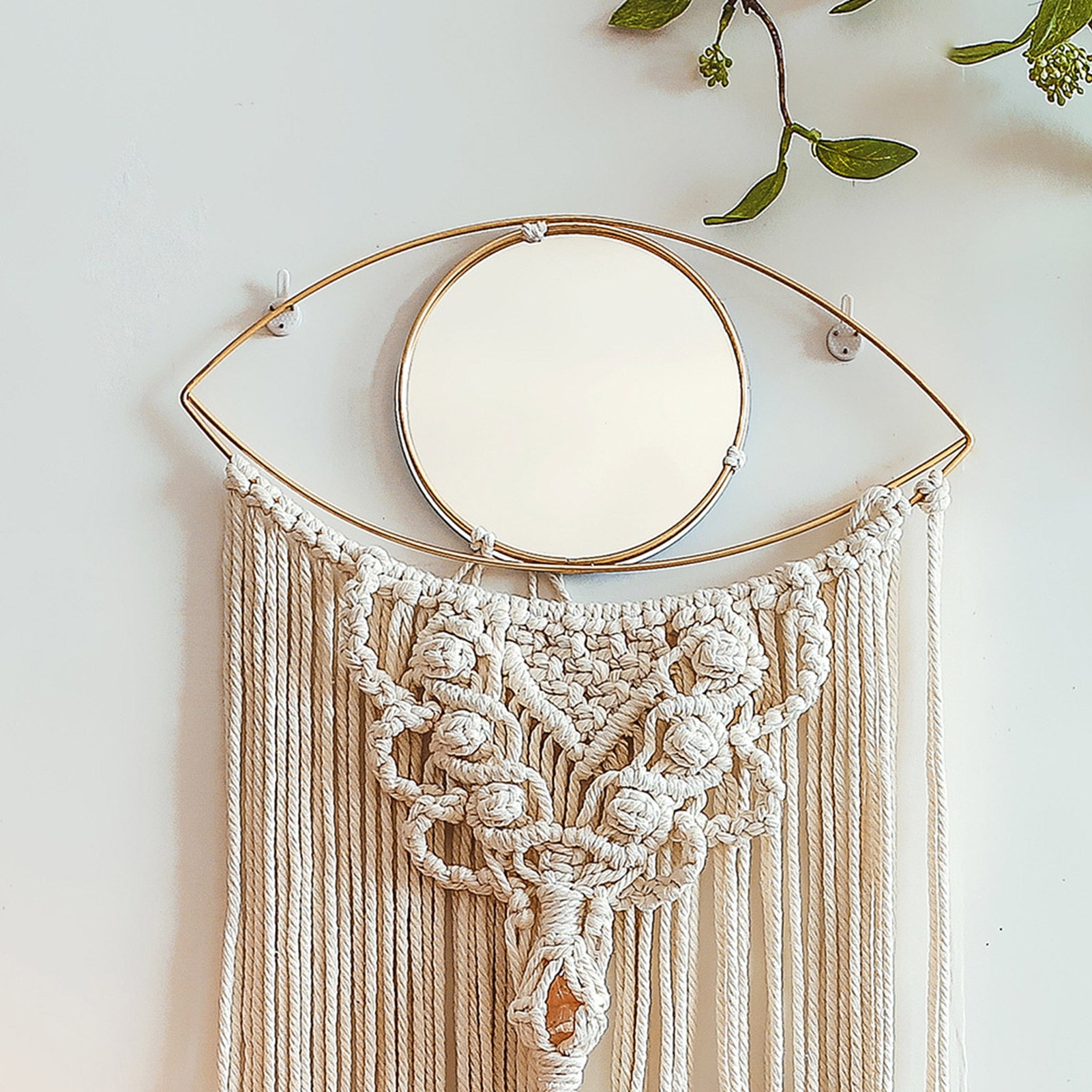 Iris Boho Eye Mirrored Macrame Wall Hanging / Tapestry | Dusk & Bloom
