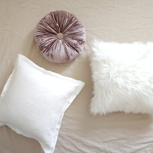 Wynter Lilac & White Glam Pillow Cover Combo | Dusk & Bloom