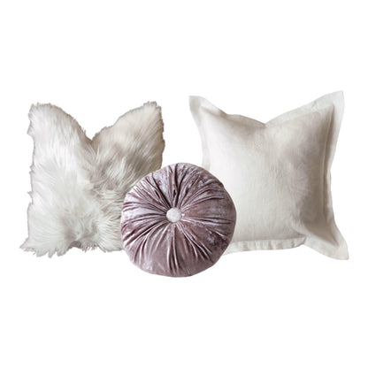 Wynter Lilac & White Glam Pillow Cover Combo | Dusk & Bloom