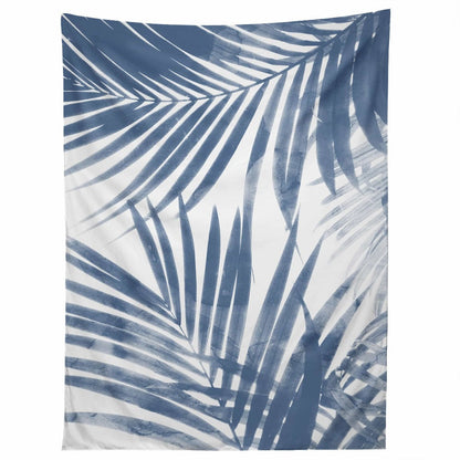 Tropical Blue 'Serenity Palms' Wall Tapestry by Emanuela Carratoni | Dusk & Bloom