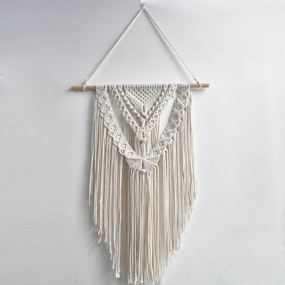 Freya White Macrame Fringe Wall Hanging / Tapestry | Dusk & Bloom