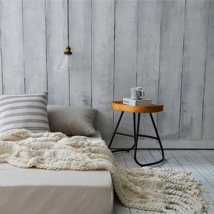 Annabelle Chunky Knit Throw Blanket in Ivory | Dusk & Bloom