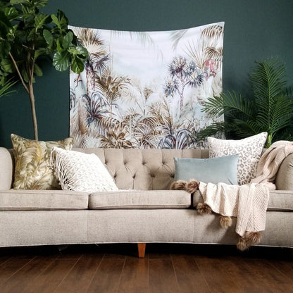 Gigi Cream Chenille Pom-Pom Throw Blanket | Dusk & Bloom