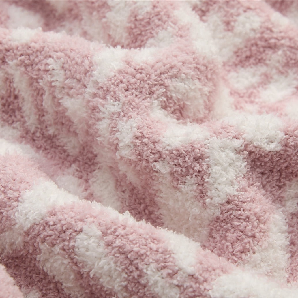 Amara Pink Leopard Microfiber Throw Blanket (51" x 63", Reversible) | Dusk & Bloom
