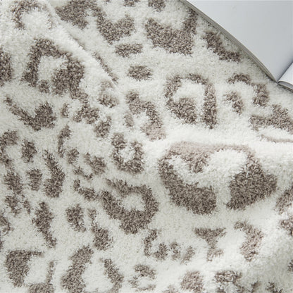 Amara Taupe Leopard Microfiber Throw Blanket (51" x 63", Reversible, Brown Gray) | Dusk & Bloom