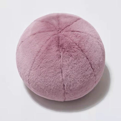 Fawn Mauve Purple Faux Fur Pillow Ball (11") | Dusk & Bloom