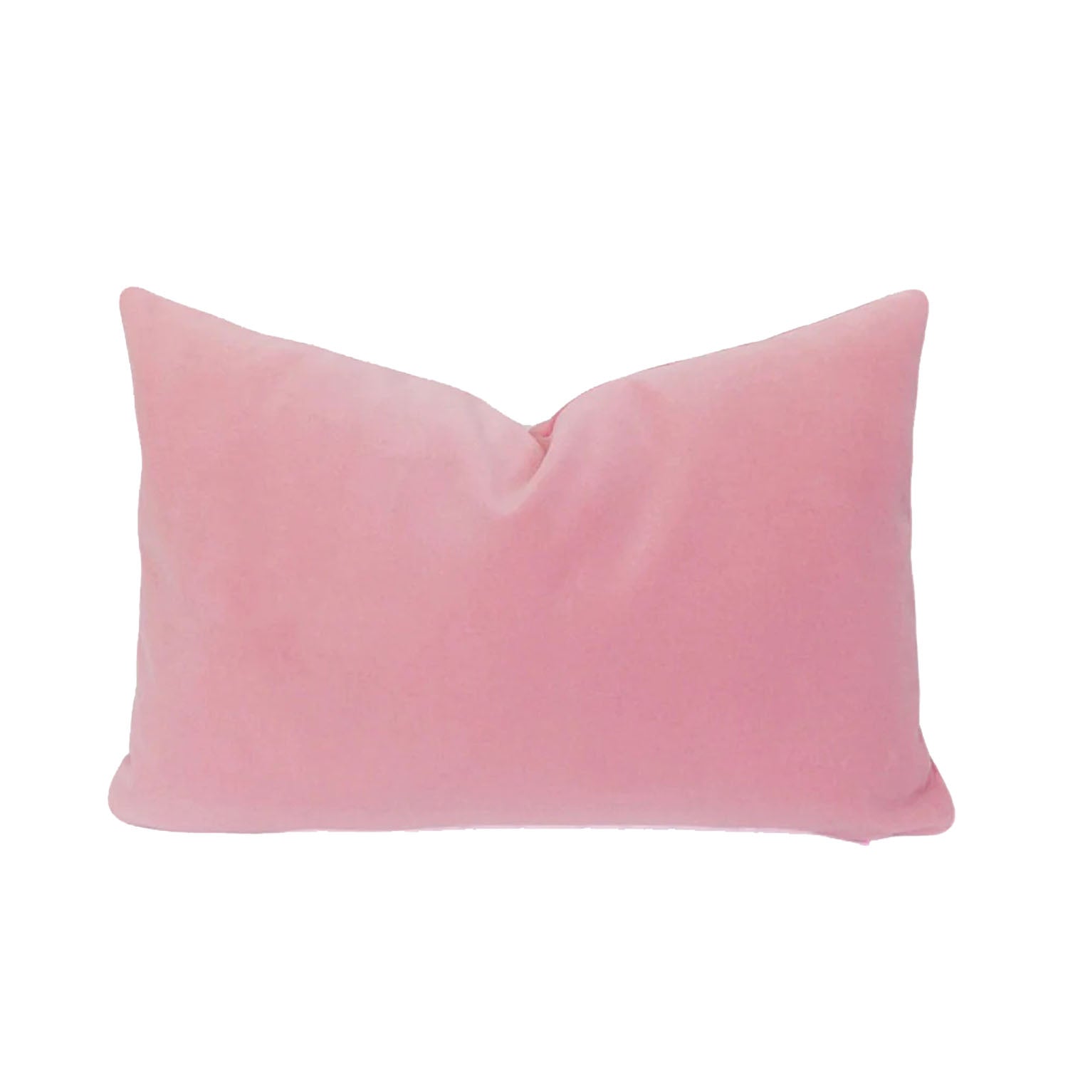Victoria II Light Bubble Gum Pink Velvet Lumbar Pillow Cover | Dusk & Bloom