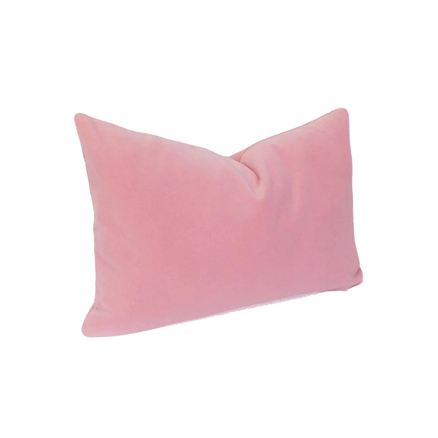 Victoria II Light Bubble Gum Pink Velvet Lumbar Pillow Cover | Dusk & Bloom