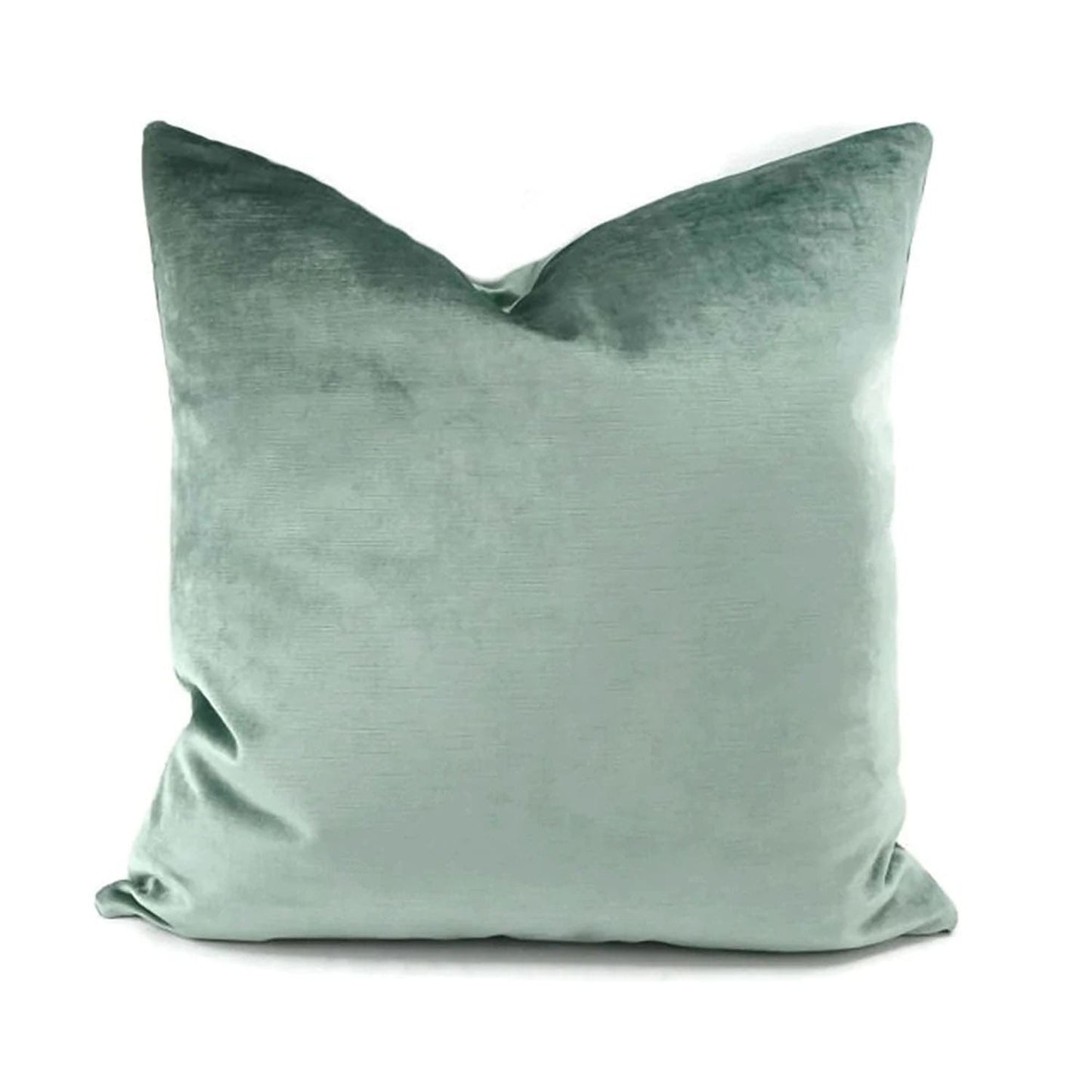Victoria II Sea Foam Green Velvet Pillow Cover | Dusk & Bloom