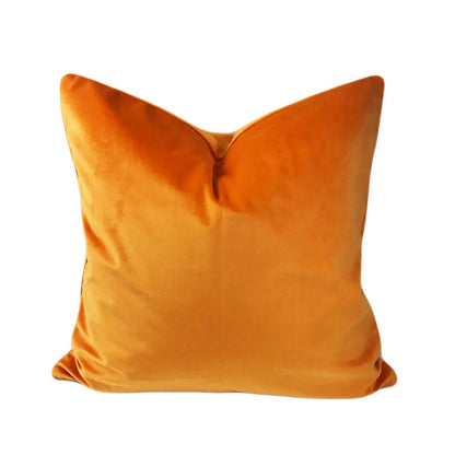 Victoria II Sunset Orange Velvet Pillow Cover | Dusk & Bloom
