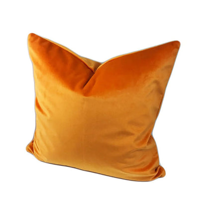 Victoria II Sunset Orange Velvet Pillow Cover | Dusk & Bloom