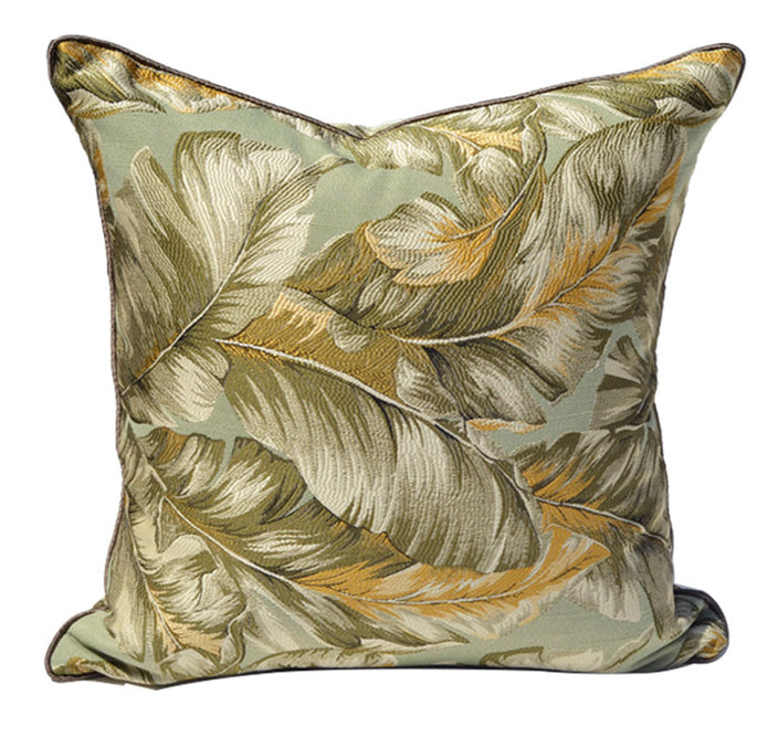 Cabana Sage Green Tropical Pillow Cover with Palm Leaf Pattern | Dusk & Bloom