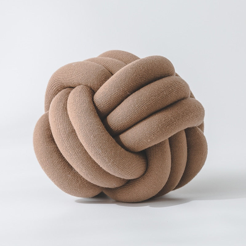 Cici Brown Knot Pillow (12", Handmade) | Dusk & Bloom