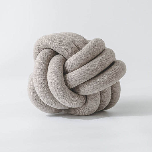 Cici Gray Knot Pillow (12", Handmade) | Dusk & Bloom