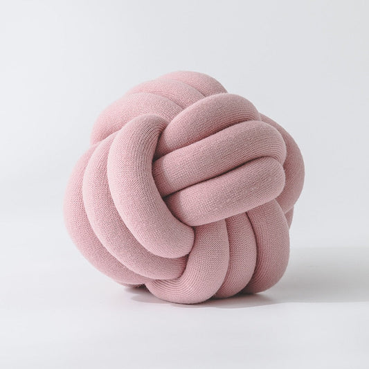Cici Light Pink Knot Pillow (12", Handmade) | Dusk & Bloom