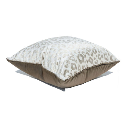 Lucy Taupe Velvet Leopard Pillow Cover (Brown Gray) | Dusk & Bloom